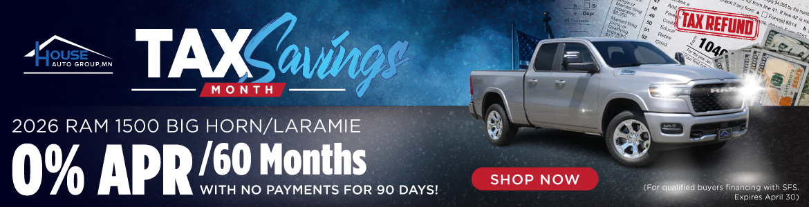 2026 Ram 1500 Big Horn/Laramie - 0% APR / 60 Months with NO PAYMENTS For 90 Days! 