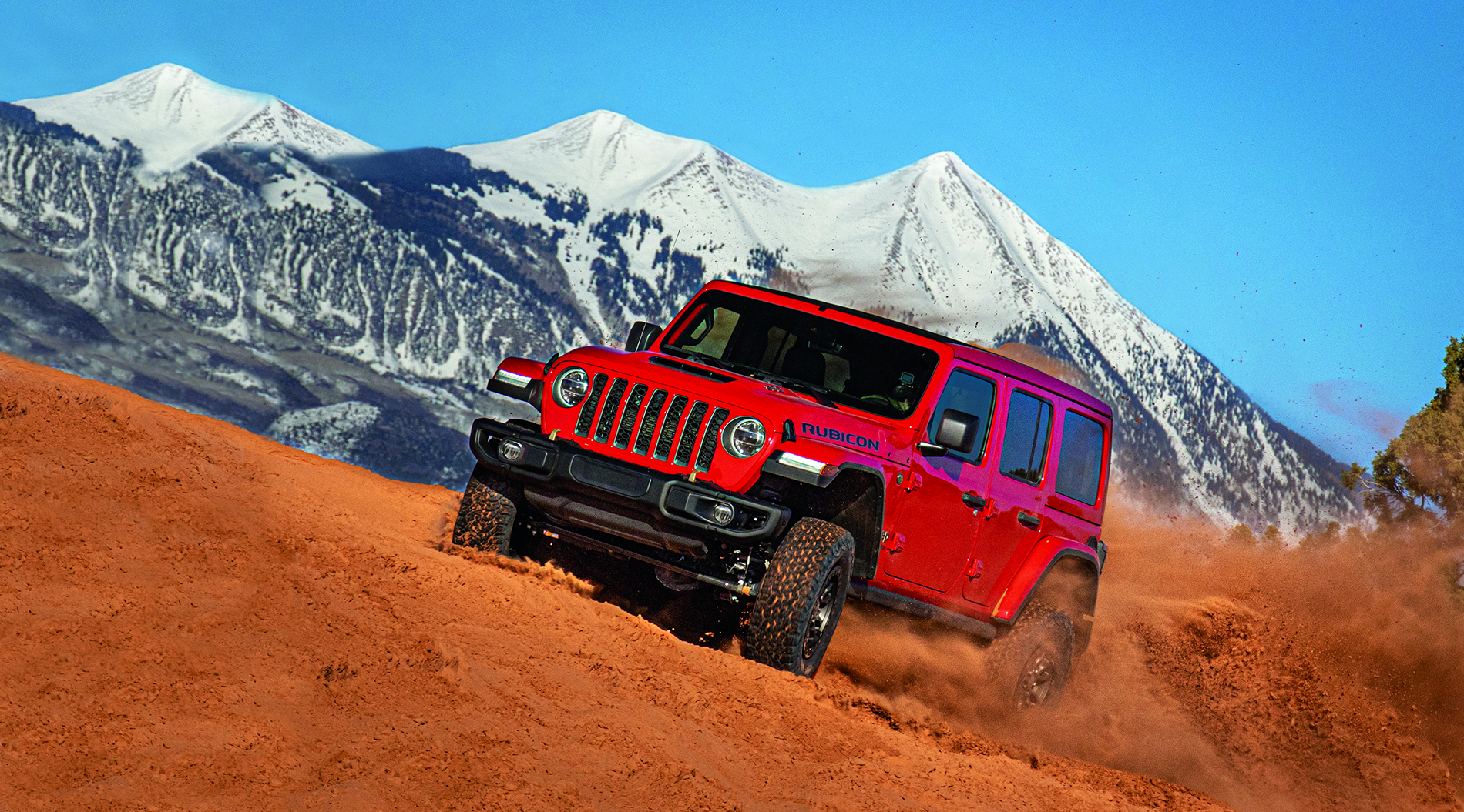 2024 Jeep Wrangler Red SUV Front View